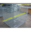 Heavy Duty Stackable and Foldable Wire Mesh Container for Storage